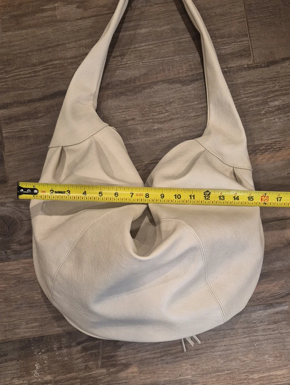Free People Ivory Vegan Leather Slouchy Hobo Carryall Shoulder Crossbody Bag